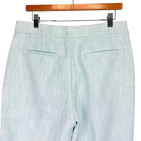 J.Crew Womens Tweed Pants Cropped Straight Leg Mint Green 10 Schoolboy Preppy - Picture 9 of 12